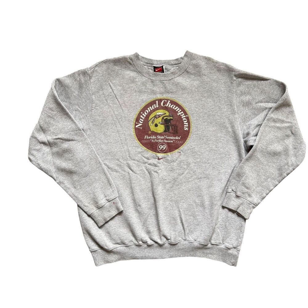 VNTG Nike 1999 Florida Seminoles National Champions Sweatshirt Size L Red Tag